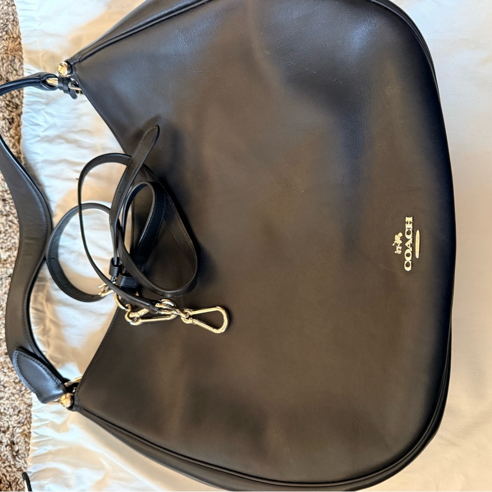 Coach 1941 Nomad Black Glovedhand Leather Hobo Bag - Picture 2 of 4
